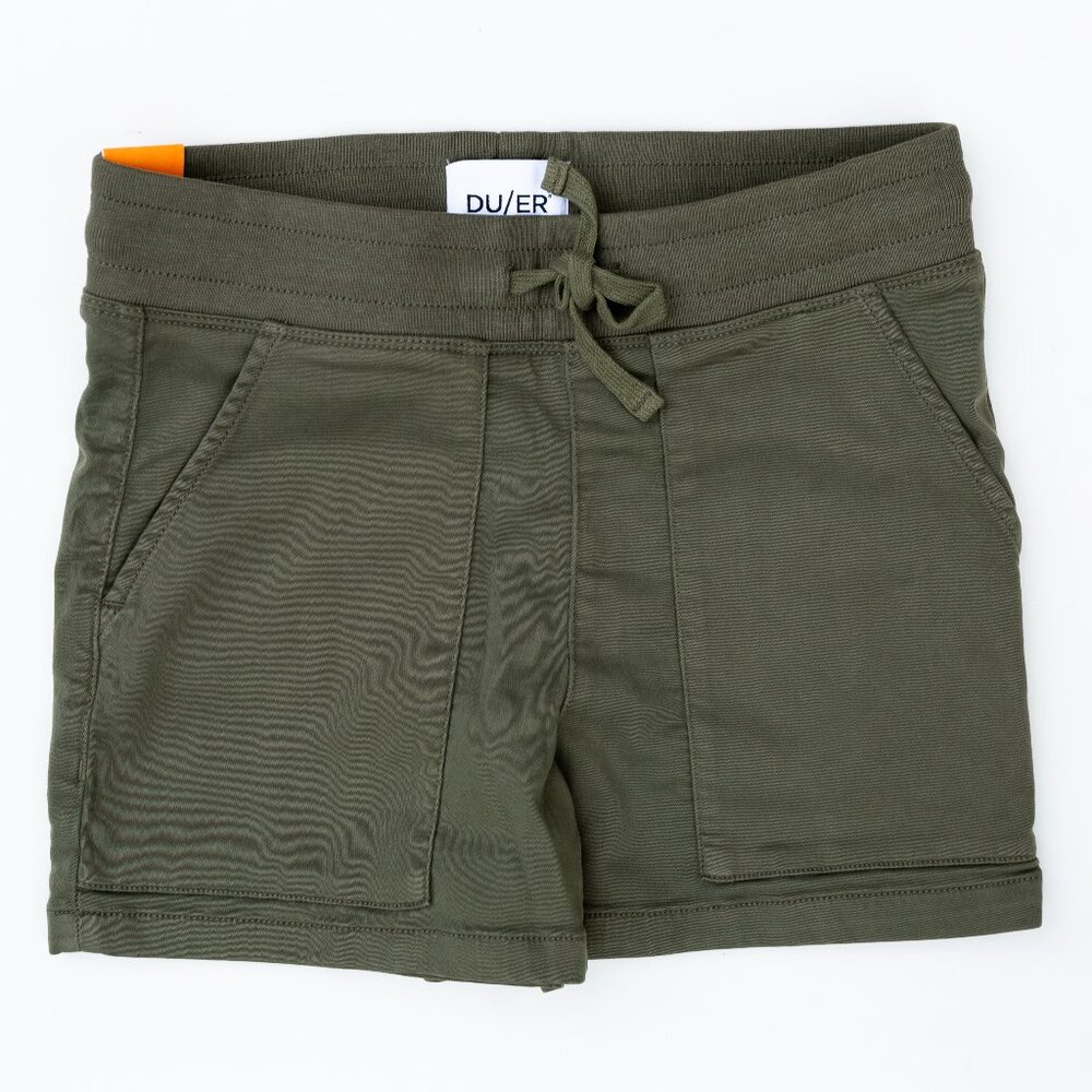 DU/ER No Sweat Everyday Short - Laurel (Light Olive) XS